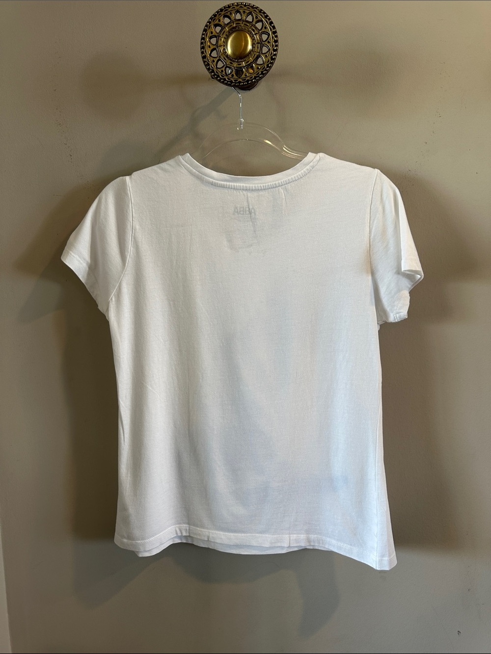 ABBA White T-Shirt with Blue and Gold Panther Illustration - Picture 3 of 5